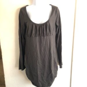 Tunic style top with ruched sides